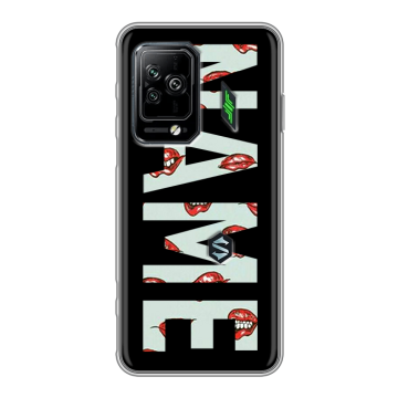 Силиконовый чехол на Xiaomi Black Shark 5 Pro с принтом NAME