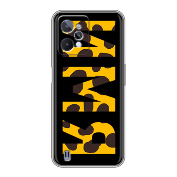 Силиконовый чехол на Realme C31 с принтом ИМЯ