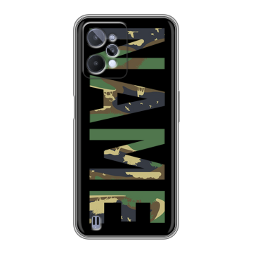 Силиконовый чехол на Realme C31 с принтом NAME