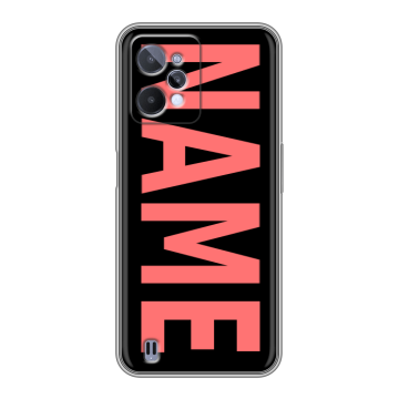 Силиконовый чехол на Realme C31 с принтом NAME