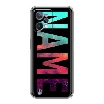 Силиконовый чехол на Realme C31 с принтом NAME