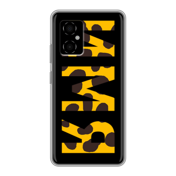 Силиконовый чехол на Xiaomi Poco M4 5G с принтом ИМЯ