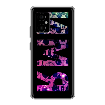 Силиконовый чехол на Xiaomi Poco M4 5G с принтом ИМЯ