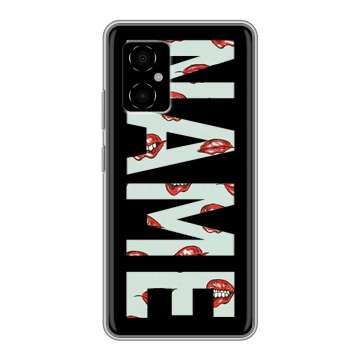 Силиконовый чехол на Xiaomi Poco M4 5G с принтом NAME