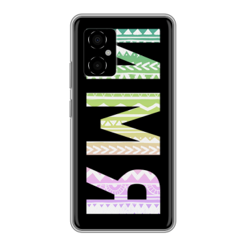 Силиконовый чехол на Xiaomi Poco M4 5G с принтом ИМЯ