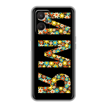 Силиконовый чехол на OPPO A96 с принтом ИМЯ