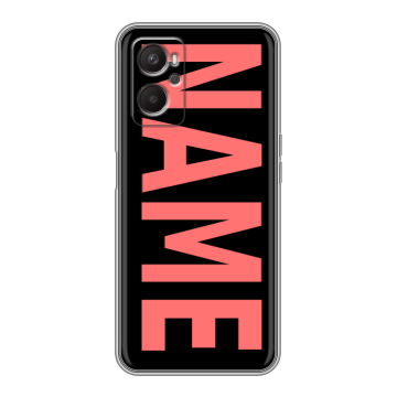 Силиконовый чехол на OPPO A96 с принтом NAME