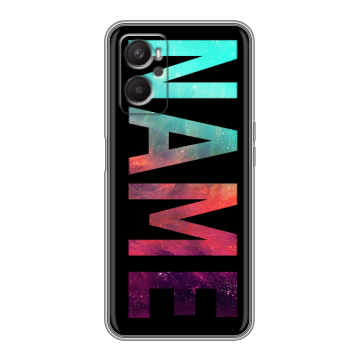 Силиконовый чехол на OPPO A96 с принтом NAME