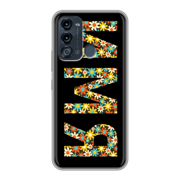 Силиконовый чехол на Itel Vision 3 с принтом ИМЯ