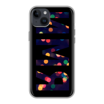 Силиконовый чехол на Iphone 14 Plus с принтом ИМЯ