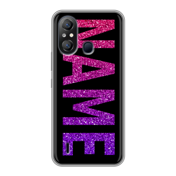 Силиконовый чехол на Itel A49 с принтом NAME