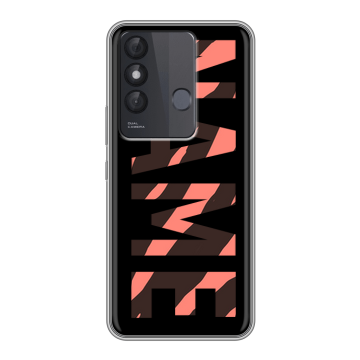 Силиконовый чехол на Itel Vision 3 Plus с принтом NAME