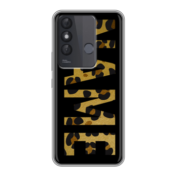 Силиконовый чехол на Itel Vision 3 Plus с принтом NAME
