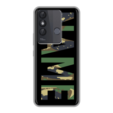 Силиконовый чехол на Itel Vision 3 Plus с принтом NAME