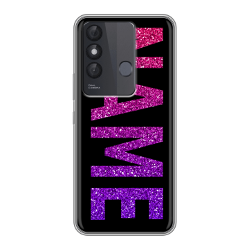 Силиконовый чехол на Itel Vision 3 Plus с принтом NAME