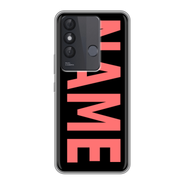 Силиконовый чехол на Itel Vision 3 Plus с принтом NAME