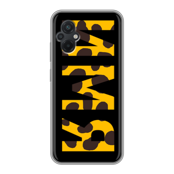Силиконовый чехол на Xiaomi Poco M5 с принтом ИМЯ