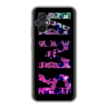 Силиконовый чехол на Xiaomi Poco M5 с принтом ИМЯ