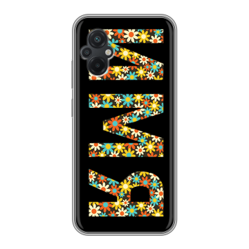 Силиконовый чехол на Xiaomi Poco M5 с принтом ИМЯ