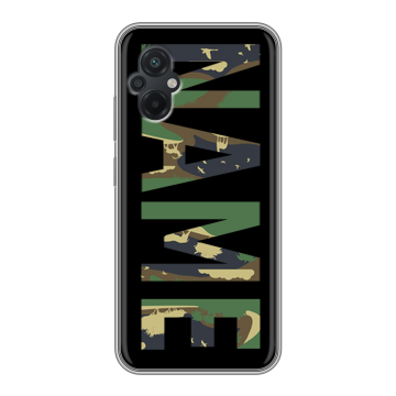 Силиконовый чехол на Xiaomi Poco M5 с принтом NAME