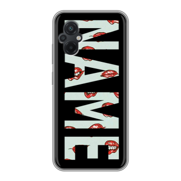 Силиконовый чехол на Xiaomi Poco M5 с принтом NAME