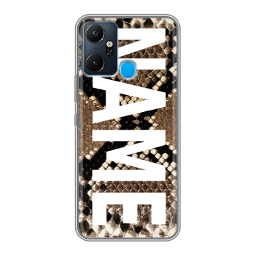 Силиконовый чехол на Infinix Smart 6 Plus с принтом NAME