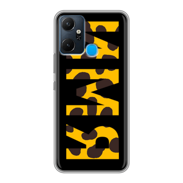 Силиконовый чехол на Infinix Smart 6 Plus с принтом ИМЯ