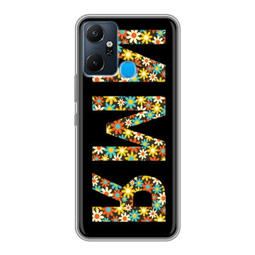 Силиконовый чехол на Infinix Smart 6 Plus с принтом ИМЯ