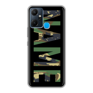 Силиконовый чехол на Infinix Smart 6 Plus с принтом NAME