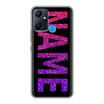Силиконовый чехол на Infinix Smart 6 Plus с принтом NAME