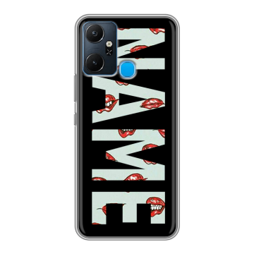 Силиконовый чехол на Infinix Smart 6 Plus с принтом NAME