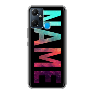 Силиконовый чехол на Infinix Smart 6 Plus с принтом NAME