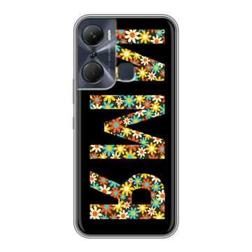 Силиконовый чехол на Infinix Hot 12 Pro с принтом ИМЯ