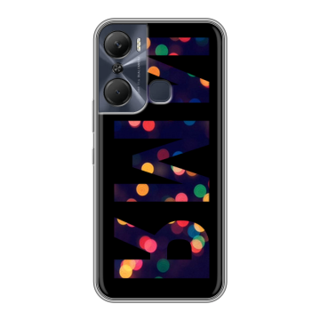 Силиконовый чехол на Infinix Hot 12 Pro с принтом ИМЯ