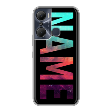 Силиконовый чехол на Infinix Hot 12 Pro с принтом NAME