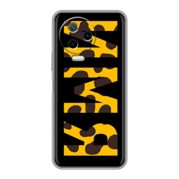 Силиконовый чехол на Infinix Note 12 Pro с принтом ИМЯ