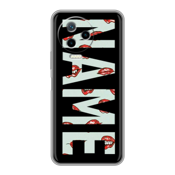 Силиконовый чехол на Infinix Note 12 Pro с принтом NAME