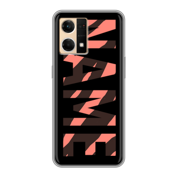 Силиконовый чехол на OPPO Reno7 с принтом NAME