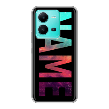 Силиконовый чехол на Vivo V25 с принтом NAME