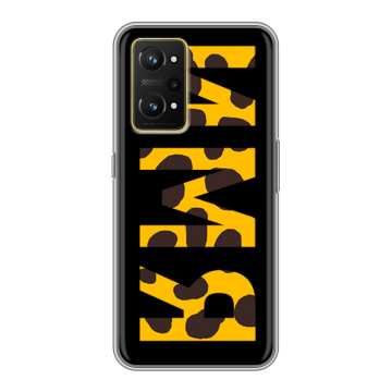 Силиконовый чехол на Realme GT Neo 3T с принтом ИМЯ
