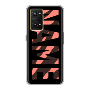 Силиконовый чехол на Realme GT Neo 3T с принтом NAME