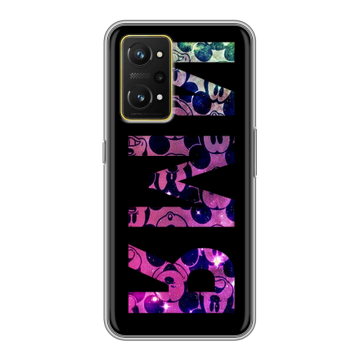 Силиконовый чехол на Realme GT Neo 3T с принтом ИМЯ