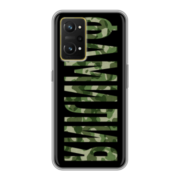 Силиконовый чехол на Realme GT Neo 3T с принтом ФАМИЛИЯ