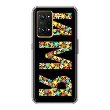 Силиконовый чехол на Realme GT Neo 3T с принтом ИМЯ