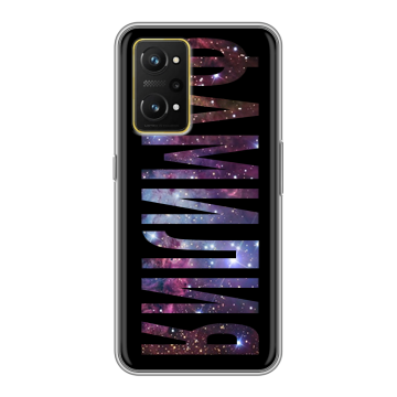 Силиконовый чехол на Realme GT Neo 3T с принтом ФАМИЛИЯ