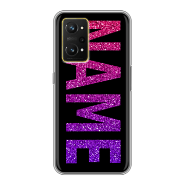 Силиконовый чехол на Realme GT Neo 3T с принтом NAME