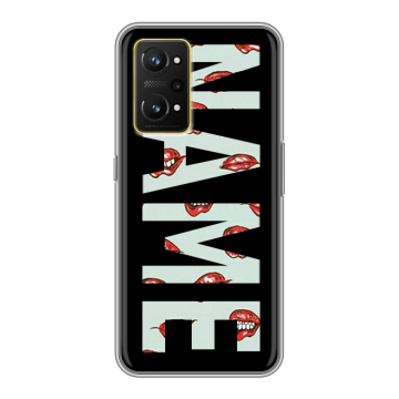 Силиконовый чехол на Realme GT Neo 3T с принтом NAME