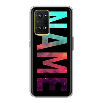 Силиконовый чехол на Realme GT Neo 3T с принтом NAME