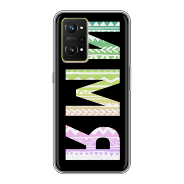 Силиконовый чехол на Realme GT Neo 3T с принтом ИМЯ