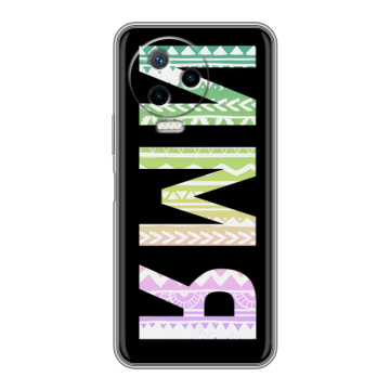 Силиконовый чехол на Infinix Note 12 2023 G99 с принтом ИМЯ